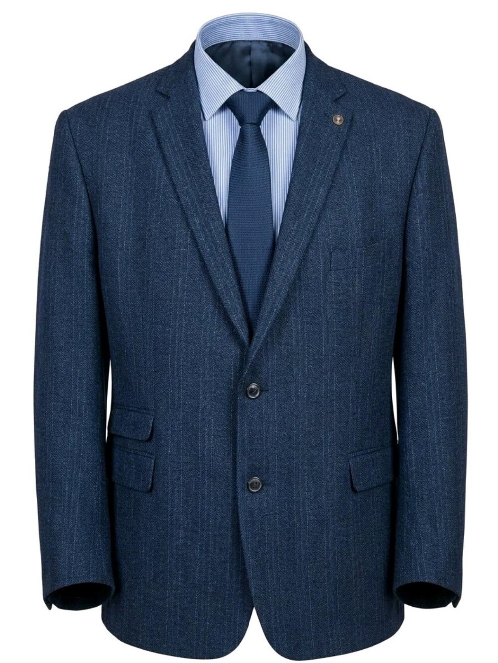 Johnston & Murphy Blazer Mens XXXL Blue Plaid 100% Wool Sport Coat Jacket